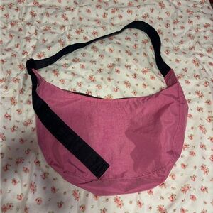 BAGGU Hot Pink Medium Nylon Crescent Bag